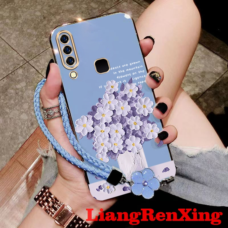เคส ปลอก huawei y9 prime 2019 huawei y9 2019 huawei Y9S HONOR 20 Lite 20 PRO 9X PRO เคสโทรศัพท์ดอกไม้การ์ตูน Softcase Electroplated ซิลิโคนกันกระแทกออกแบบใหม่ DDYHHS01