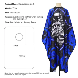 จัดส่งเดี๋ยวนี้ #Blue ผ้ากันเปื้อนตัดผมกันน้ํา Salon Hairdressing Cape ปรับปิด Hairdressing ผ้ากันเปื้อนน้ํา Anti-static Hairdressing Cape เครื่องมือ