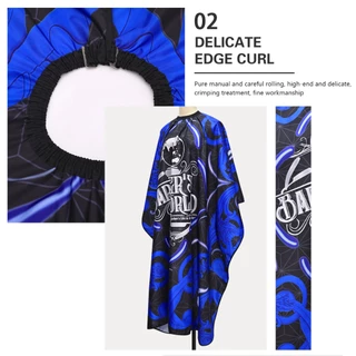 จัดส่งเดี๋ยวนี้ #Blue ผ้ากันเปื้อนตัดผมกันน้ํา Salon Hairdressing Cape ปรับปิด Hairdressing ผ้ากันเปื้อนน้ํา Anti-static Hairdressing Cape เครื่องมือ