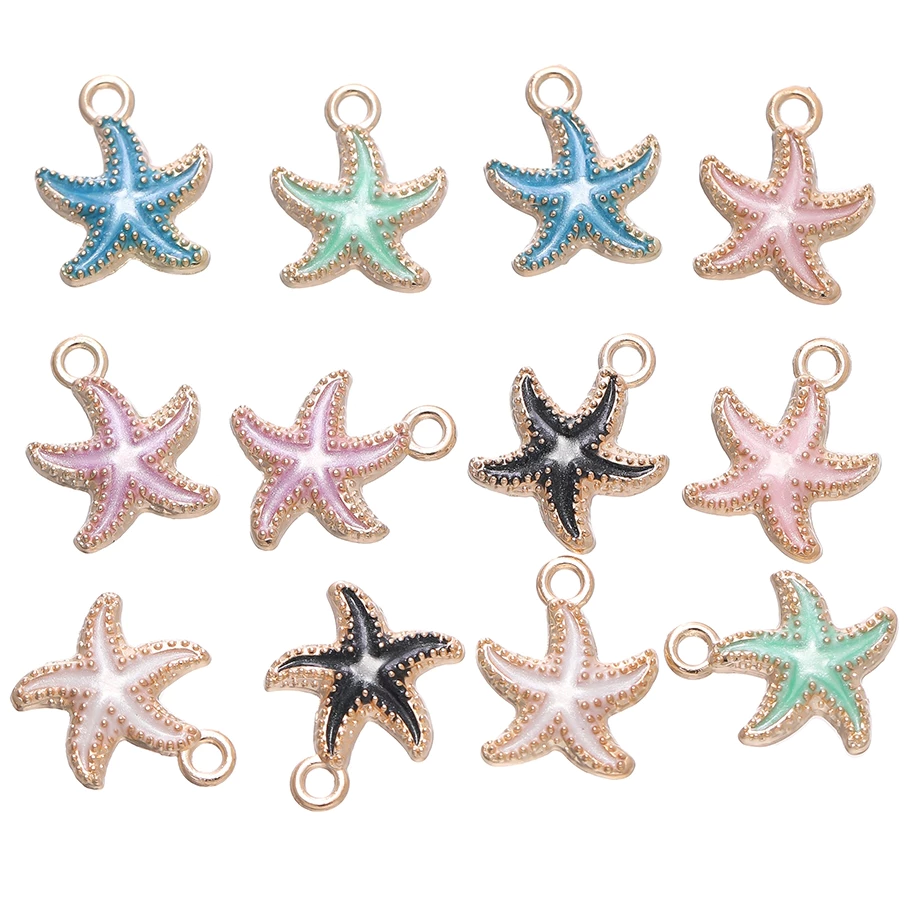 St. kunkka 2-10 ชิ้นจี้ปลาดาวสีสันสดใสสําหรับเครื่องประดับ DIY จี้ทํา
