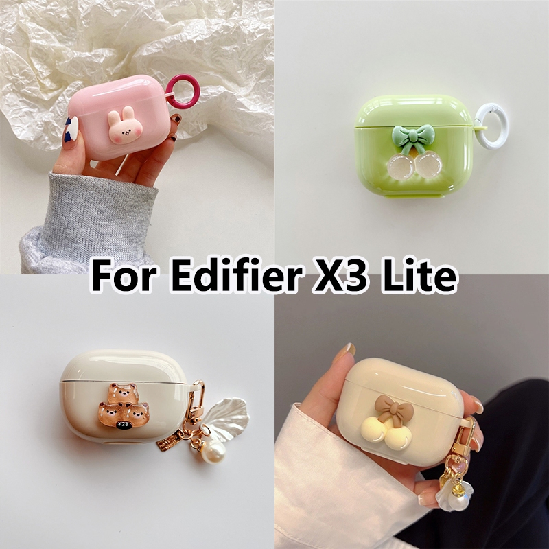 คุณภาพ! สําหรับ Edifier X3 Lite Protect Hard Case ฝาครอบกันกระแทกสําหรับ Edifier X3 Lite หูฟังไร ้ สายพร ้ อมตะขอ