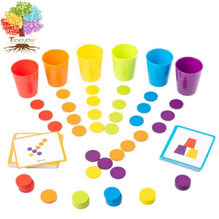 การจับคู ่ Sorting Cups,Montessori นับของเล ่ นสําหรับ Kids,…