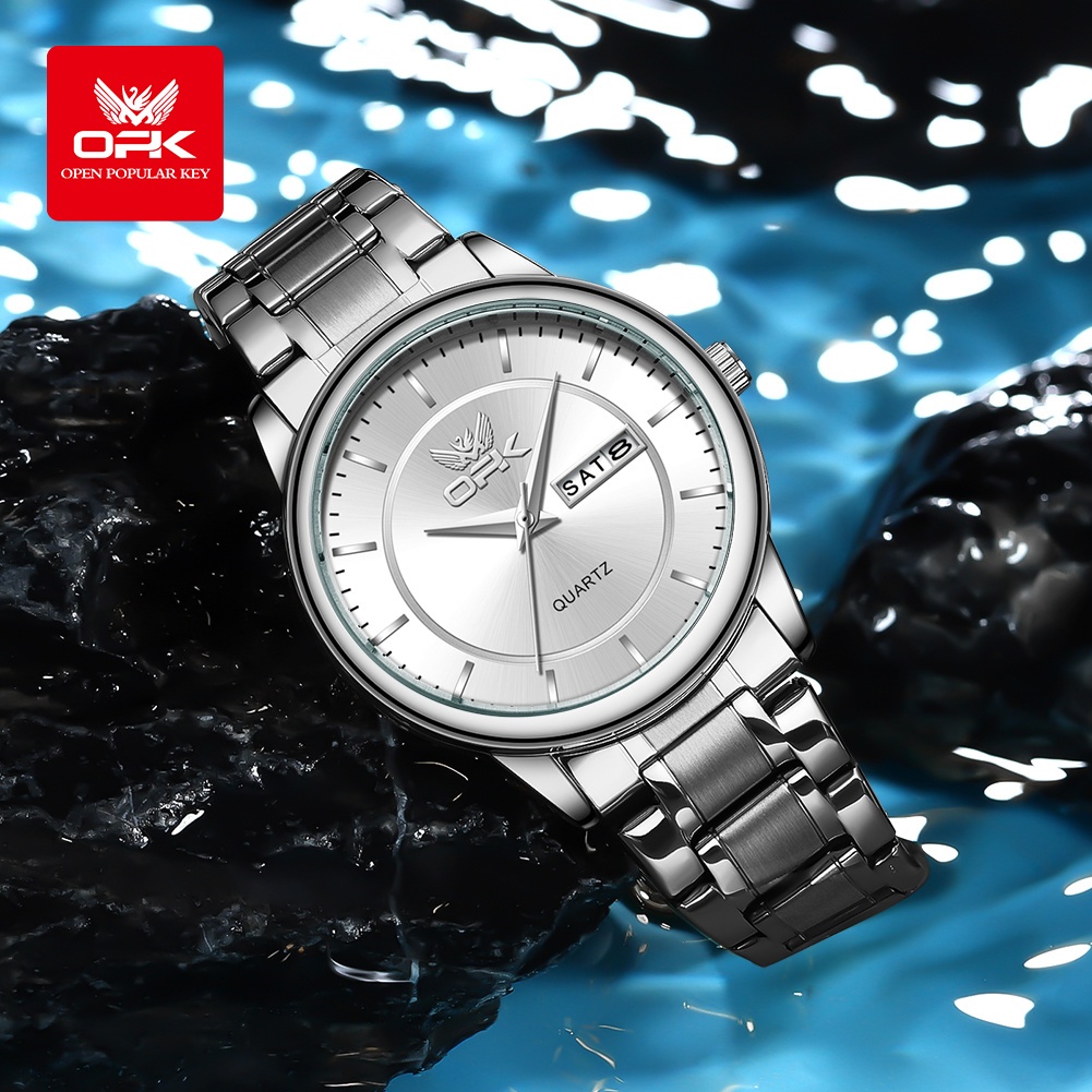 OPK 6022 นาฬิกาข้อมือสำหรับผู้ชาย น้ำหนักเบา ทนทานต่อการกระแทกและน้ำ