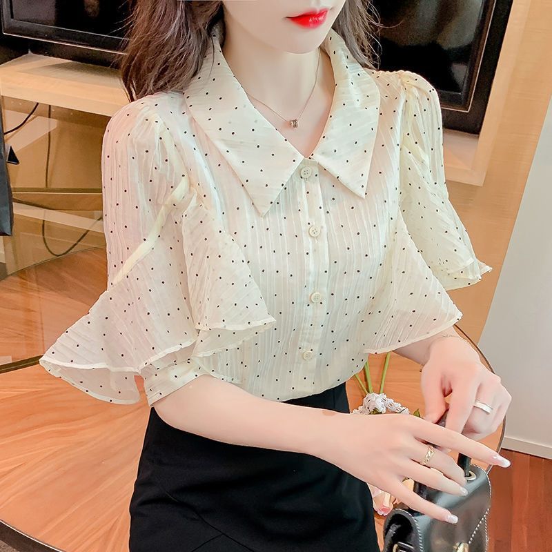 เสื้อผ้าแฟชั่นเสื้อผู้หญิง แขนสั้น น่ารักแบบเกาหลี ทำงาน