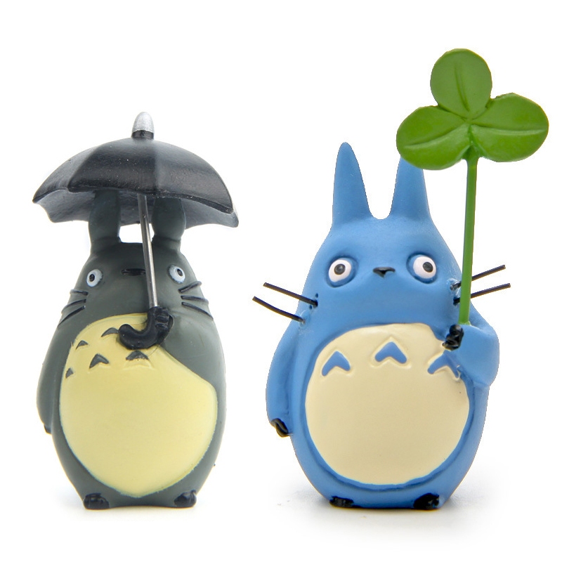 5 ซม.อะนิเมะรูปเปิดร่ม Lotus Leaf รุ่น Q Kawaii PVC Action Figures ตุ๊กตาของเล่น
