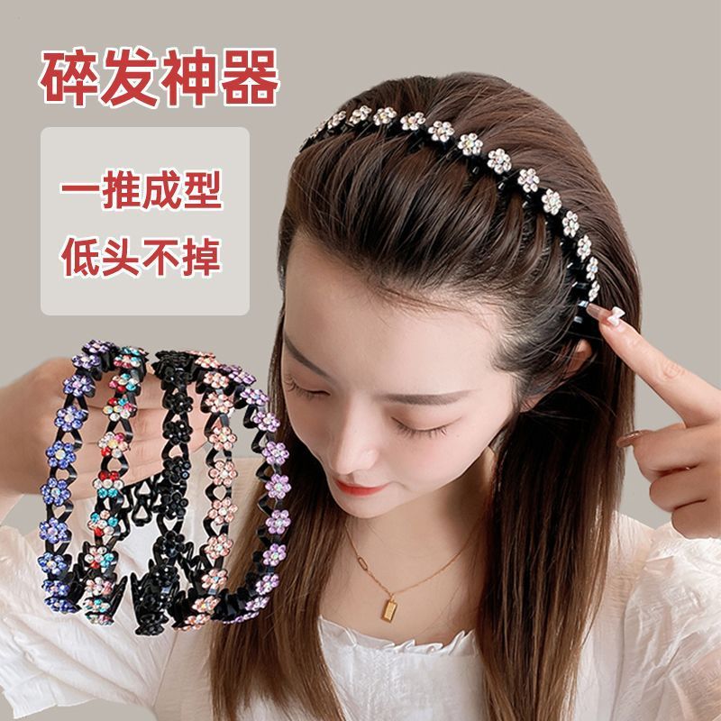 ที่คาดผม ขอบหยักศก กันลื่น เครื่องประดับ แฟชั่นสําหรับผู้หญิง