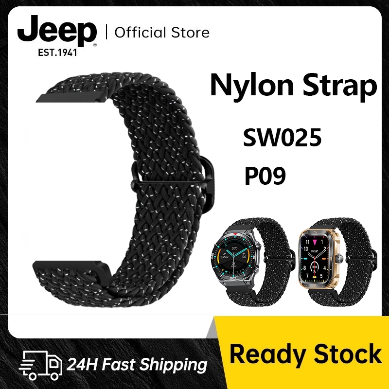 สายนาฬิกาข้อมือหนัง สไตล์วินเทจ สําหรับ Jeep P09 SW025 / สายนาฬิกาข้อมือสเตนเลส / เคส Smartwatch