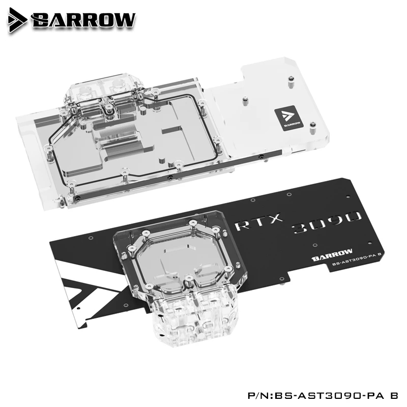 Barrow RTX 3090 3080 GPU Water Block สําหรับ ASUS TUF 3090/3080 Gaming, Full Cover 5v ARGB GPU Cooler, BS-AST3090-PA2