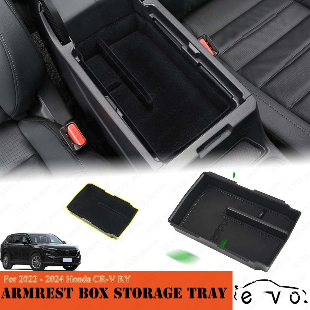 สําหรับ 2022 - 2024 Honda CR-V CRV ที่เท้าแขนกล่องเก็บถาด 6th ใหม่ CRV คอนโซล Stroage กล่อง Organizer Flocking Plush ซับภายใน