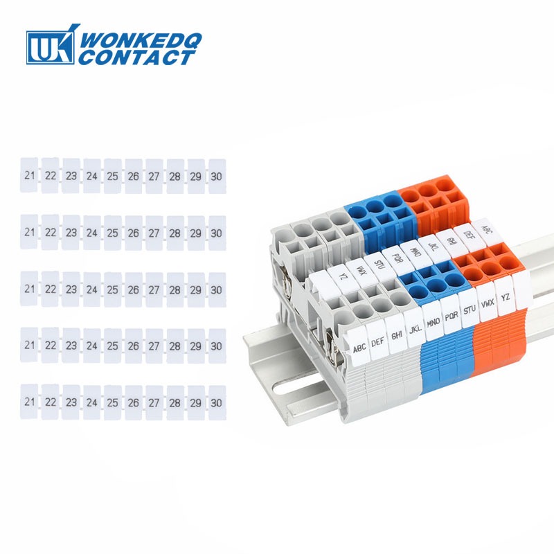Terminal Block Marker Strip Lable ZB3.5/ZB4/ZB5/ZB6/ZB8/ZB10 ZBFM3.5/ZBFM5/ZBFM6 จํานวน/Blank Tag DIN Rail Strips Zack เครื่องหมาย ZBFM