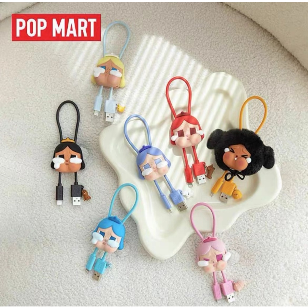 [ ของแท ้ ] POPMART POPMART, CRYBABY Meet Yourself Series Mystery Box, สายเคเบิลข ้ อมูลเหมาะสําหรับโทรศัพท ์