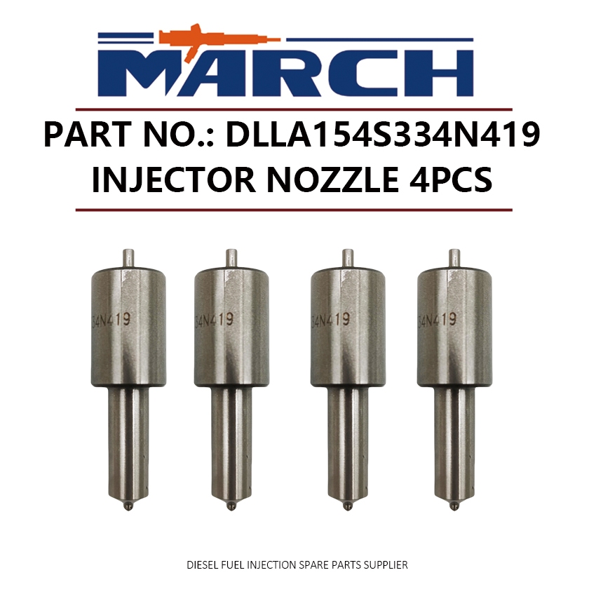 4pcs ดีเซลหัวฉีดน้ํามันเชื้อเพลิงหัวฉีดเคล็ดลับ DLLA154S334N419 สําหรับ Hitachi EX200 ISUZU 4BD1 6BD