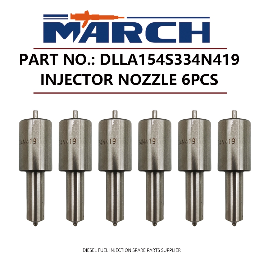 6ชิ้นหัวฉีดหัวฉีดน้ํามันเชื้อเพลิงเคล็ดลับ 105015-4190 DLLA154S334N419 สําหรับ Hitachi EX200 ISUZU 4