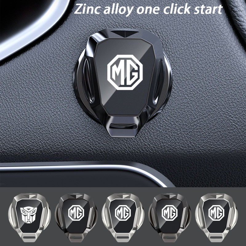 MG Auto New One Touch Start Retrofit ปุ่มตกแต่งวัสดุโลหะผสมสังกะสียามเหมาะสำหรับ MG3 MG4 MG5 MG6 MG7