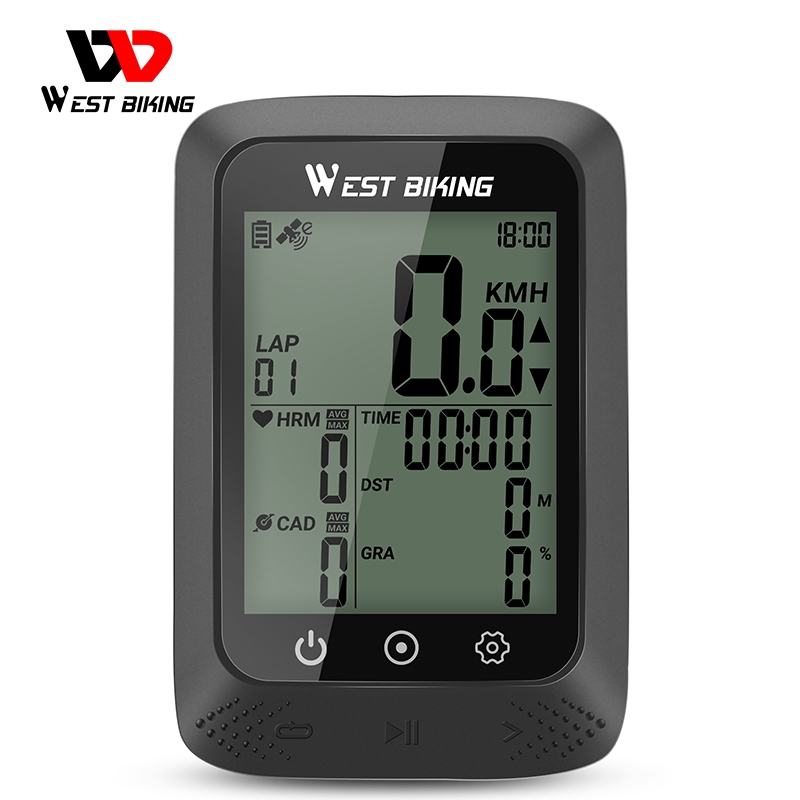 WEST BIKING BKV 100 GPS จักรยานคอมพิวเตอร์ Speedometer ไร้สาย Cadence Heart Rate จอแสดงผลกลางแจ้ง Sensor MTB Road อุปกรณ์เสริม