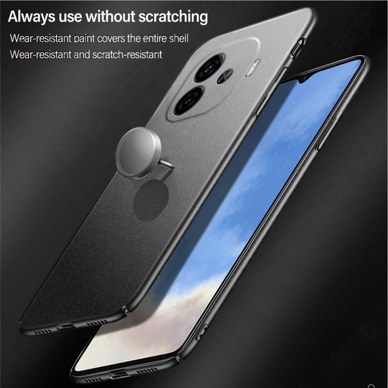สําหรับ VIVO iQOO Z9 5G/iQOO Z9 Turbo/iQOO Z9 Turbo +/iQOO Z9 Turbo Plus เคสโทรศัพท์ Hard Sandstone พลาสติก Slim ฝาครอบป้องกันลายนิ้วมือ Frosted กลับกรณี SYKD01 ราคา ถูกที่สุด ดีลบีเคเค แกลเลอรีภาพที่ 5