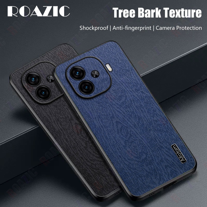 Tree Bark สําหรับ VIVO iQOO Z9 5G/iQOO Z9 Turbo/iQOO Z9 Turbo +/iQOO Z9 Turbo Plus เคสโทรศัพท์หรูหรา