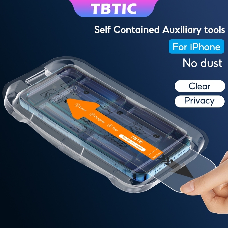 Tbtic ป้องกันหน้าจอสําหรับiPhone 11 12 13 14 15 16 Pro Max XSMax XR 11 X XS 11ProกระจกนิรภัยสําหรับIphone 14 15 16 Plusคลุมทั้งหมดHDความเป็นส่วนตัว