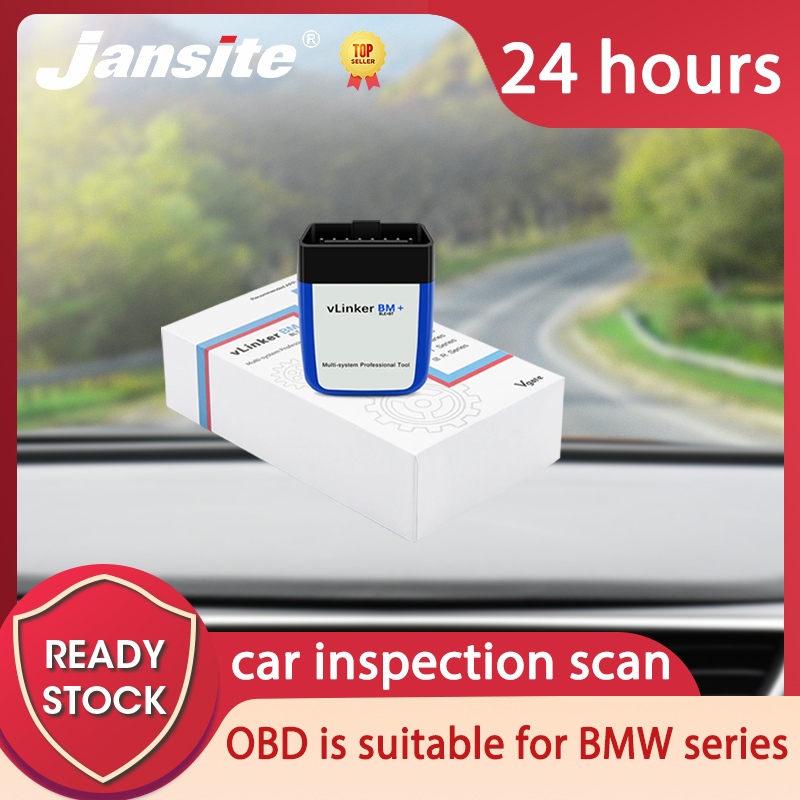 Jansite Bluetooth 4.0 Mini Elm 327 OBD II สําหรับ BMW เครื ่ องสแกนเนอร ์ รถ OBD เครื ่ องมือวินิจฉัยรหัส Reader สําหรับ Android สําหรับ IOS สําหรับ BMW OBD2