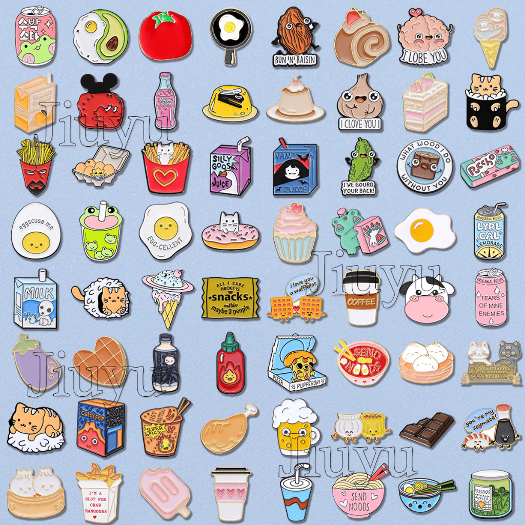 เข็มกลัดการ์ตูนญี่ปุ่น ราเมน ซูชิ เคลือบ ป้ายน่ารัก ซาลาเปา เข็มกลัด Pin ปกเสื้อ เครื่องประดับตลกบนโต๊ะอาหาร ของขวัญสําหรับเด็ก