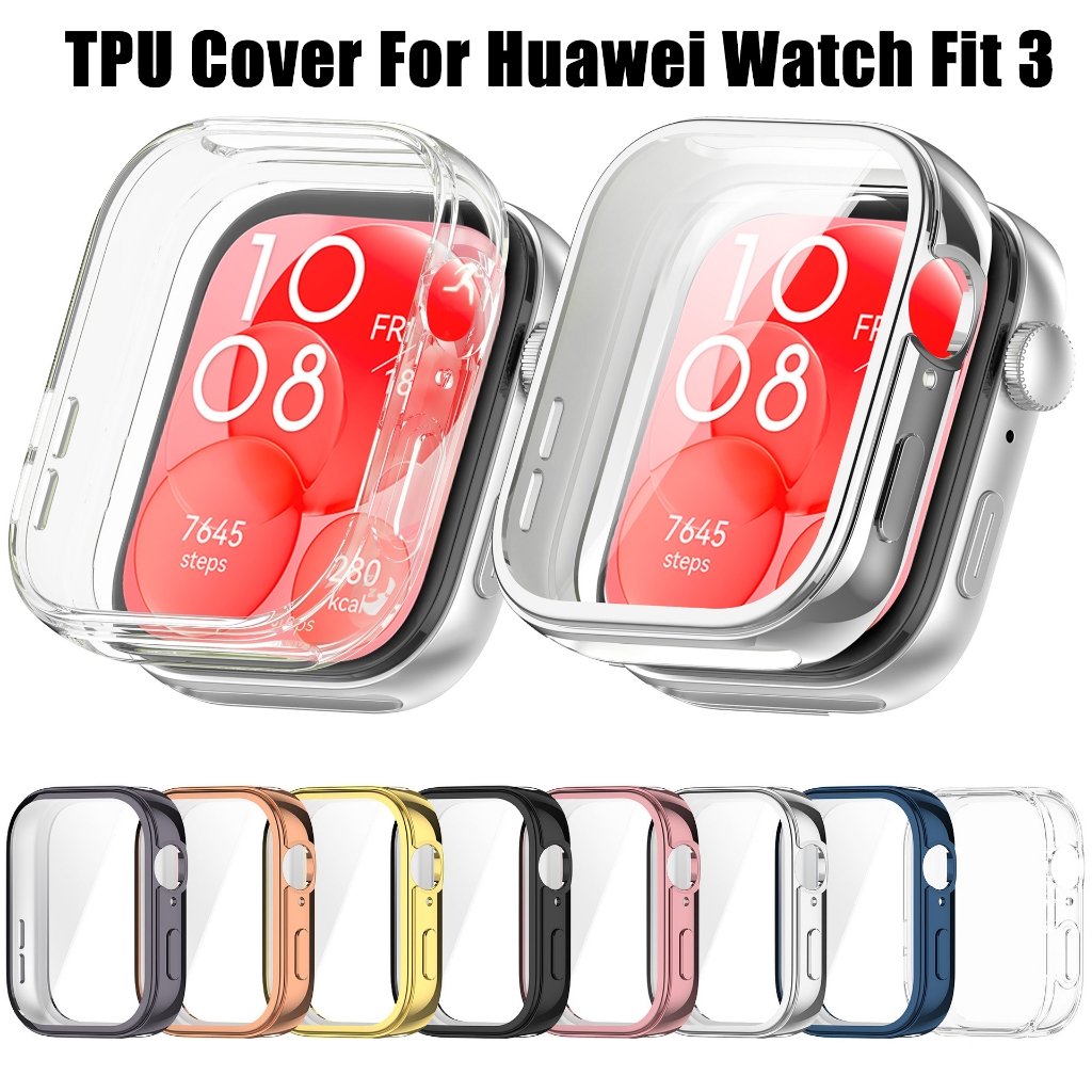 Huawei Watch Fit 5 4 Pro 3 เคสป้องกัน Anti-scratch Anti-drop Electroplating TPU ป้องกันหน้าจอคลุมทั้งหมดสําหรับ Huawei นาฬิกา Fit5 Fit4 Pro Smartwatch
