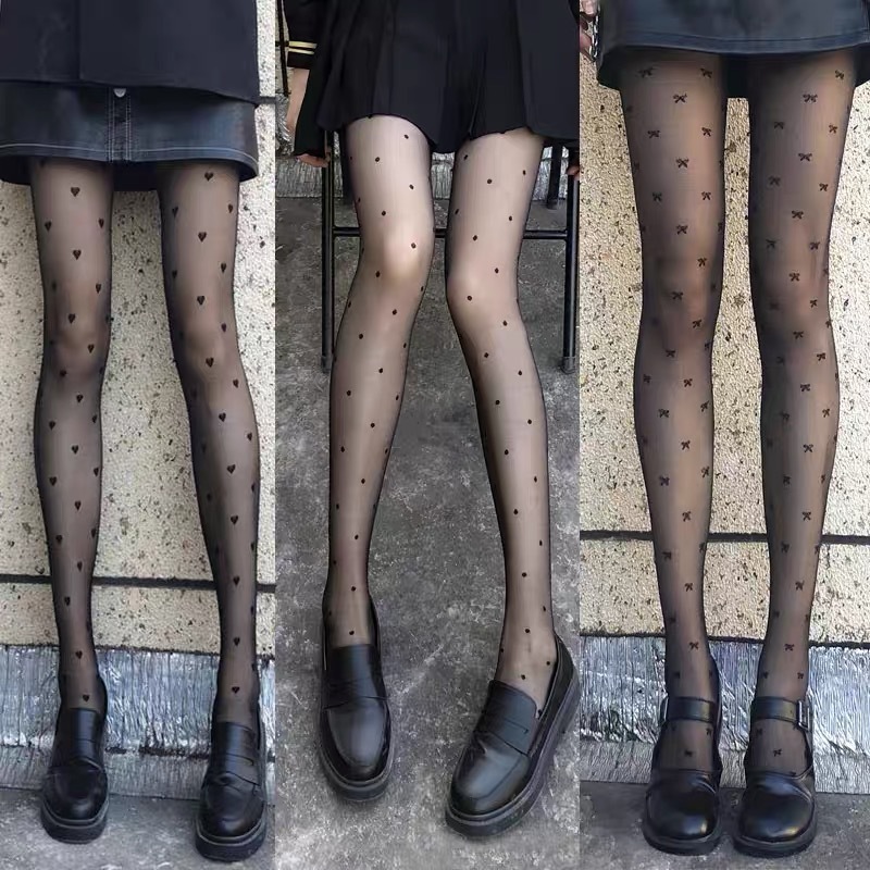 ผู้หญิงเซ็กซี่ Pantyhose Tights ลูกไม้เซ็กซี่ตาข่าย Fishnet Pantyhose ฤดูร้อนไนลอน Polka Dot พิมพ์แน่น Stocking หญิงร้านขายชุดชั้นใน