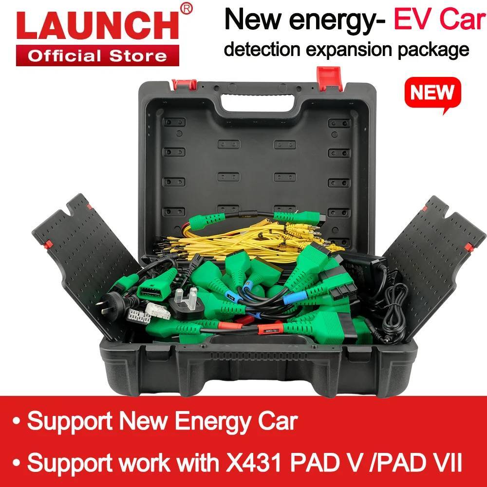Launch X431 พลังงานใหม่ EV เครื่องมือวินิจฉัยรถยนต์ทํางานร่วมกับ X431 PAD V / PAD VII / X431 PRO3 AC