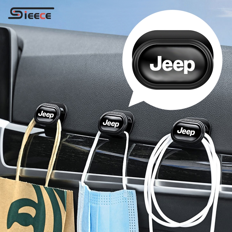 Sieece ตะขอแขวนของในรถ อเนกประสงค์ รถที่แขวน ของแต่งภายในรถยนต์ สำหรับ Jeep Cherokee Wrangler Grand Cherokee