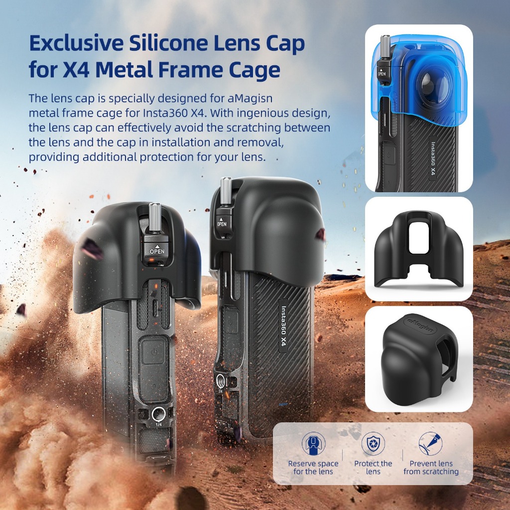【ร้านไทย】aMagisn สําหรับ Insta360 X4 Quick Release กรงโลหะยูทิลิตี ้ กรอบรองเท ้ าเย ็ นแนวนอนสําหรับ Insta 360 X4 อุปกรณ ์ เสริม