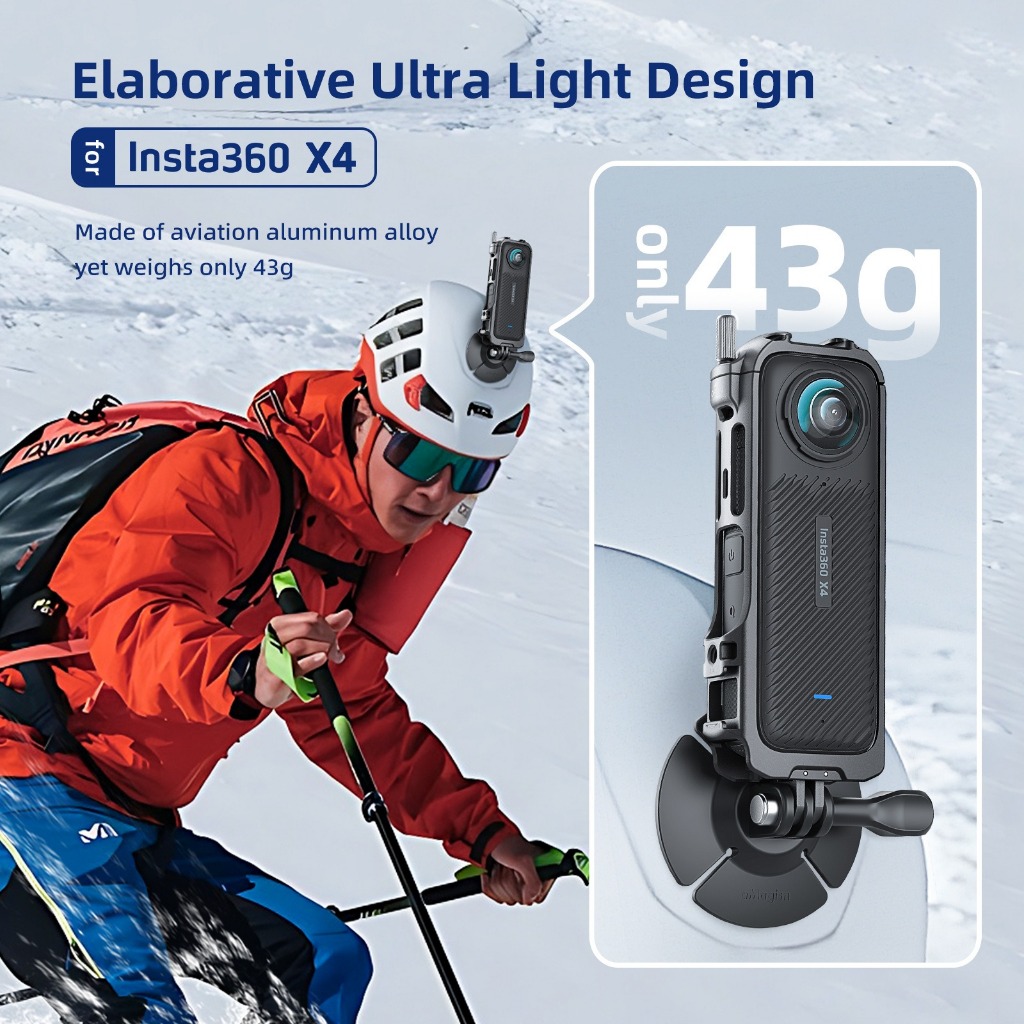 【ร้านไทย】aMagisn สําหรับ Insta360 X4 Quick Release กรงโลหะยูทิลิตี ้ กรอบรองเท ้ าเย ็ นแนวนอนสําหรับ Insta 360 X4 อุปกรณ ์ เสริม