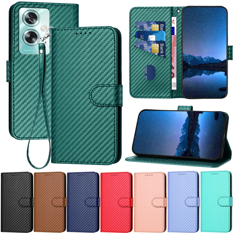 หรูหราสําหรับOppo A5 Pro A79 A3 Pro A78 5G A38 A18 A3 A58 A78 4G A60 A57 A77 4G 2022 A17 A17K Retroคาร์บอนกระเป๋าสตางค์ช่องใส่การ์ดหนังพลิกผิวฝาครอบกรณี