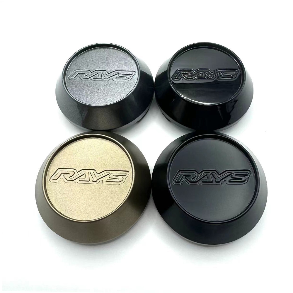 4pcs 64 มม.RAYS รถศูนย์ล้อหมวกสีแดงโลโก้ Fit สําหรับ Rays Volk Racing Whwwl CE28n TE37 ZE40 G25