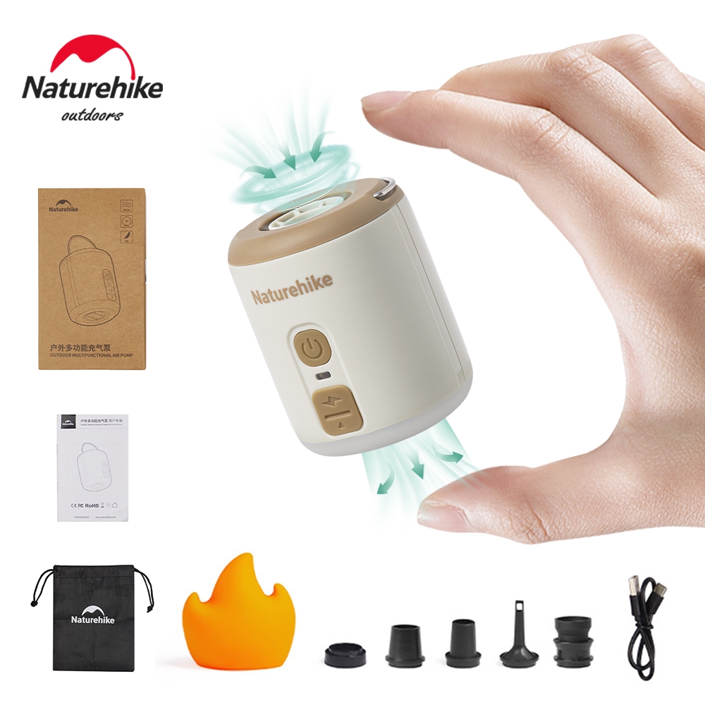 Naturehike Inflatable Air Pump มัลติฟังก ์ ชั ่ ไฟฟ ้ า Mini Inflator Ultralight ปั ๊ มเต ็ นท ์ ที ่ นอนหมอนชาร ์ จ