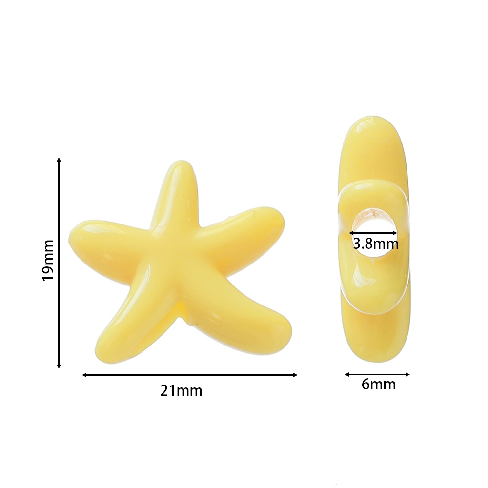 St. kunkka 20-50 ชิ ้ นอะคริลิคสีทึบปลาดาวลูกปัดสีสัน Ocean Charm ลูกปัดหลวมสําหรับ DIY เครื ่ องประดับทําสร ้ อยคอสร ้ อยข ้ อมือ