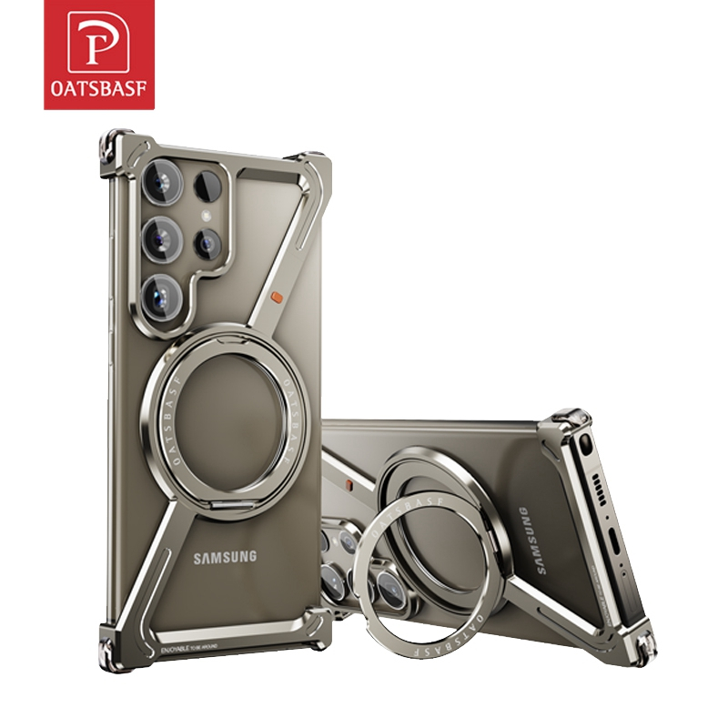Oatsbasf Z Case เคสโทรศัพท์ โลหะ กันกระแทก บางพิเศษ สําหรับ Samsung Galaxy S26 Ultra / S25 Ultra / S24 Ultra / S24 + / S24 กรอบถุงลมนิรภัยกันกระแทกกันชน Utral-Thin มุมกรณี