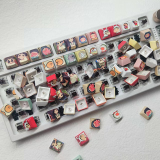 🔥ขายตรงจากโรงงาน🔥แป้นคีย์บอร์ด ลายคู่รัก งานฝีมือสุดน่ารัก (…