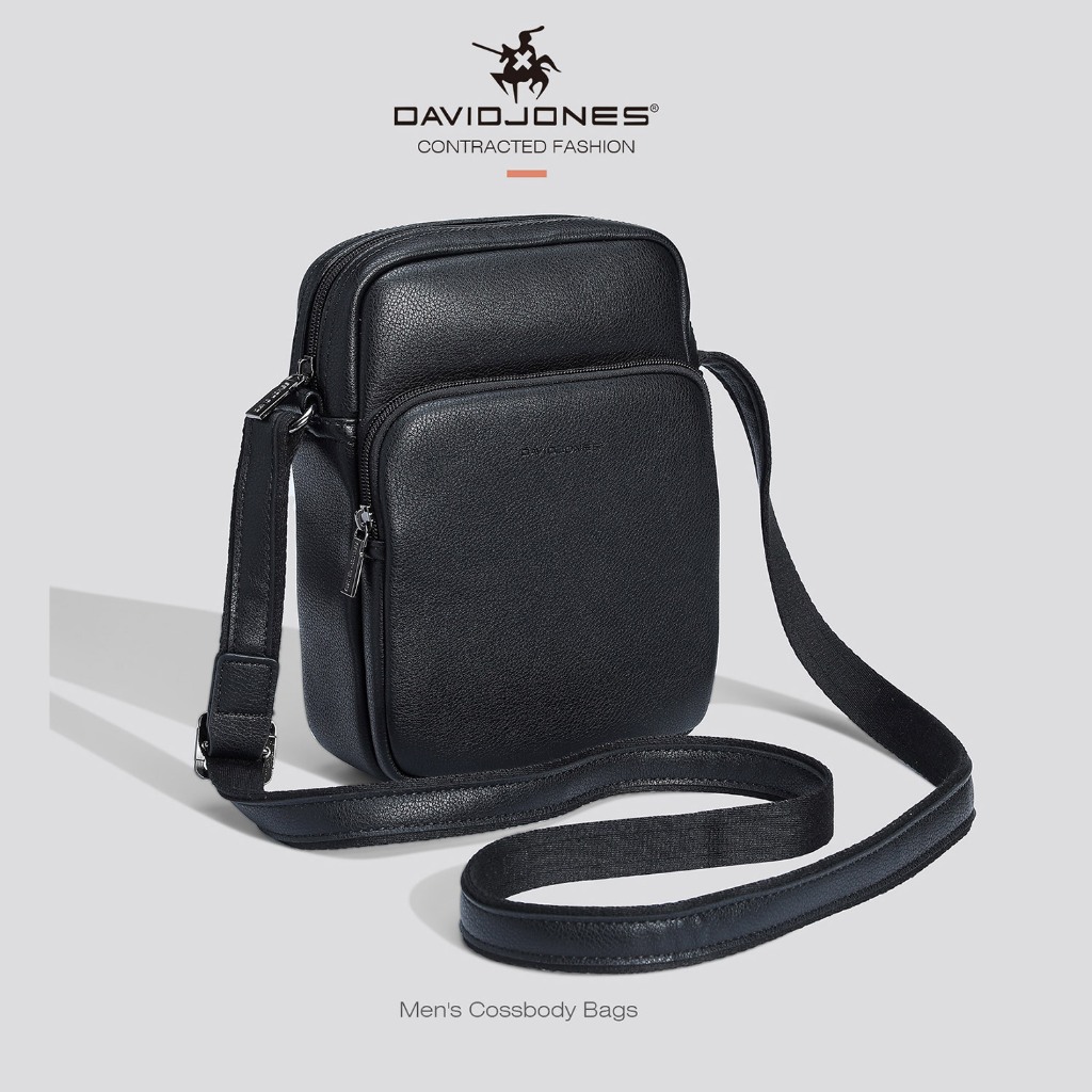 David Jones Paris 2024 Spring Summer New Collection Designer Mens Cossbody Bags หนัง pu Solid Medium bag