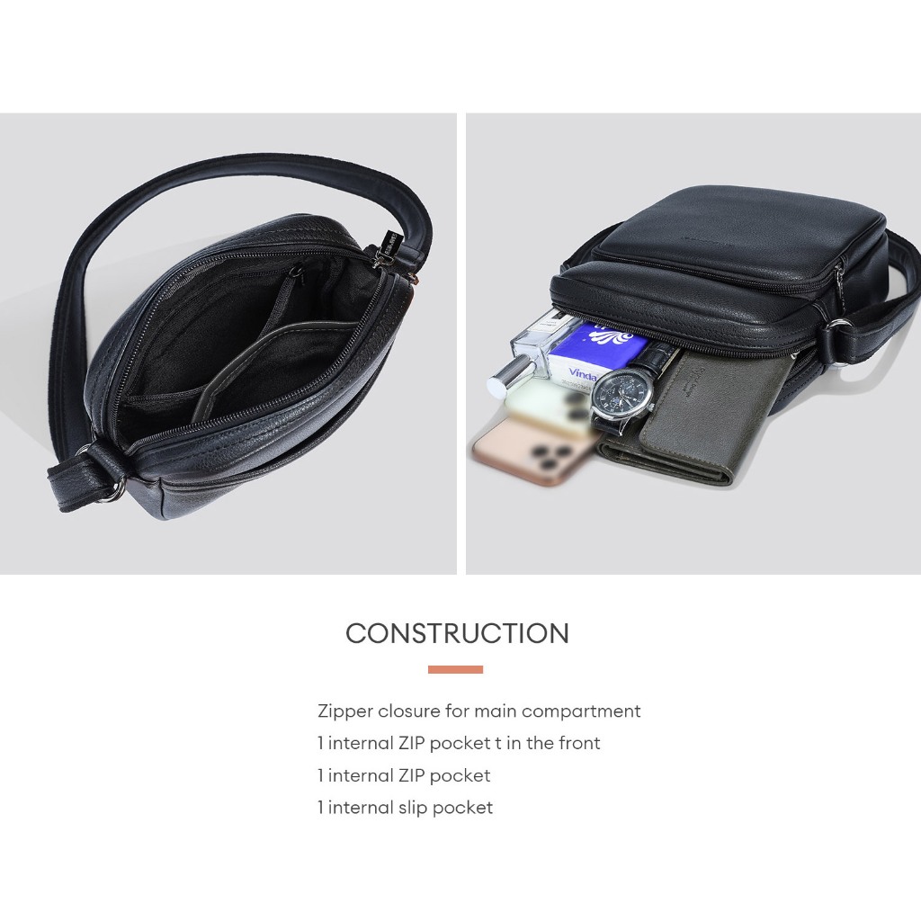 David Jones Paris 2024 Spring Summer New Collection Designer Mens Cossbody Bags หนัง pu Solid Medium bag