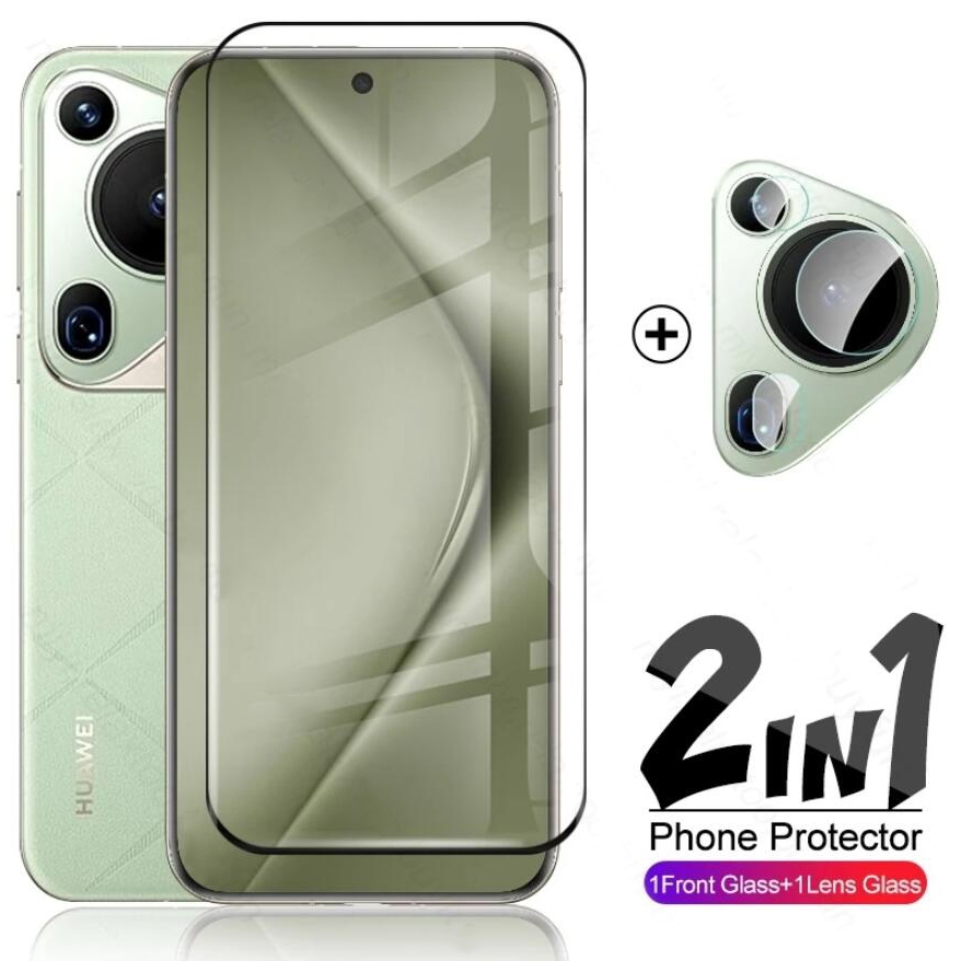 Huawei Pura 80 70 Pro Ultra Pura70 Pura70Pro Pura70Ultra P70Pro P70Ultra P70 P80 2 in 1 กระจกนิรภัยด