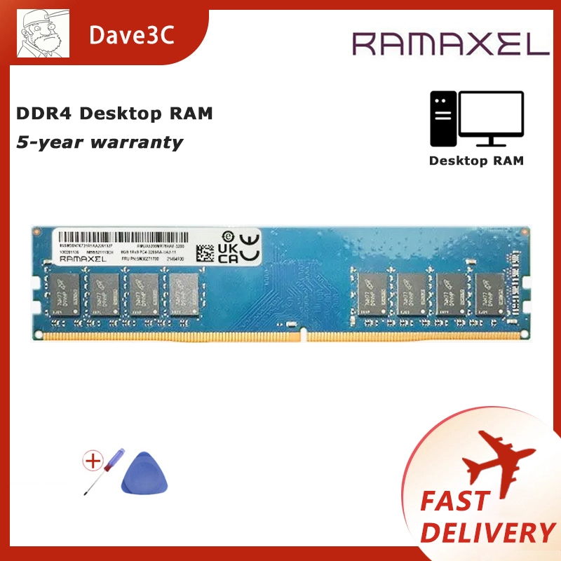 Ramaxel คอมพิวเตอร์ ddr4 RAM 4gb 8gb 16gb 3200mhz 2666mhz 2400mhz 2133mhz PC RAM หน่วยความจำเดสก์ท็อ