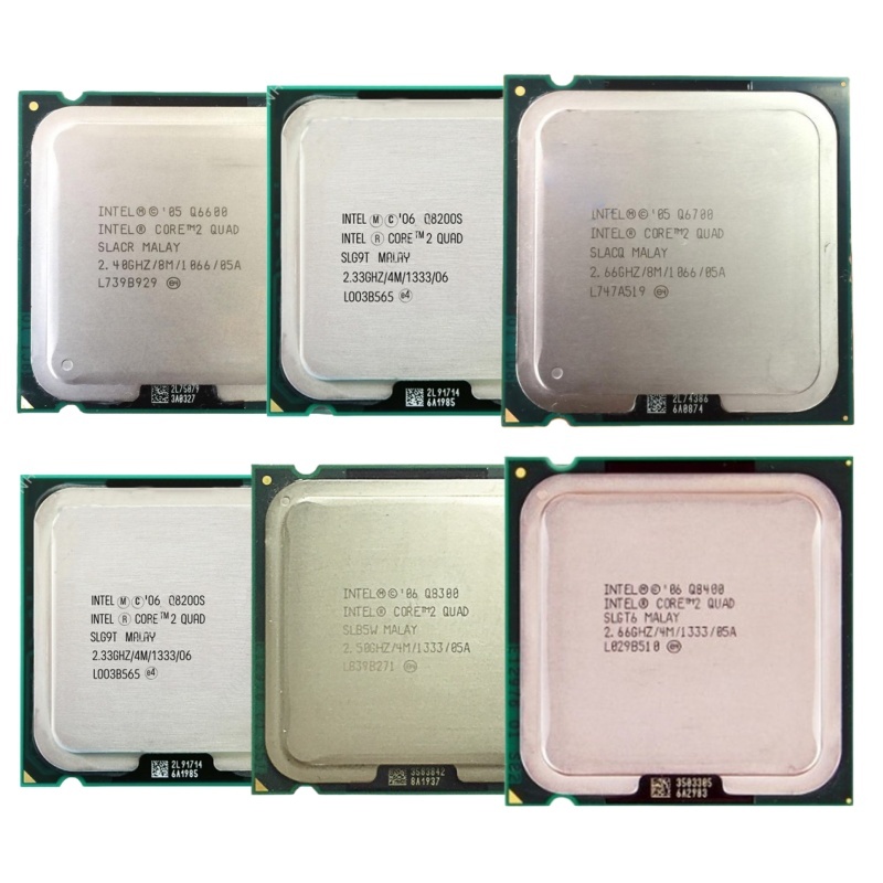สต็อก intel Core 2 Quad Q6600 Q6700 Q8200 Q8200S Q8300 Q8400 Q9300 Q9400 Q9450 Q9505 Q9500 Q9550 775