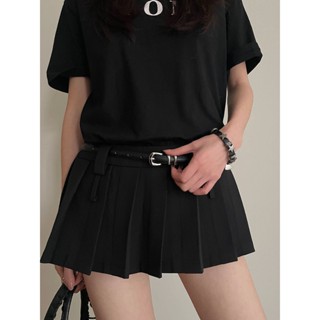 เข็มขัดผู้หญิง 2024 สไตล์ใหม่เกาหลีรุ่น High-End สีดําเข็มขั…