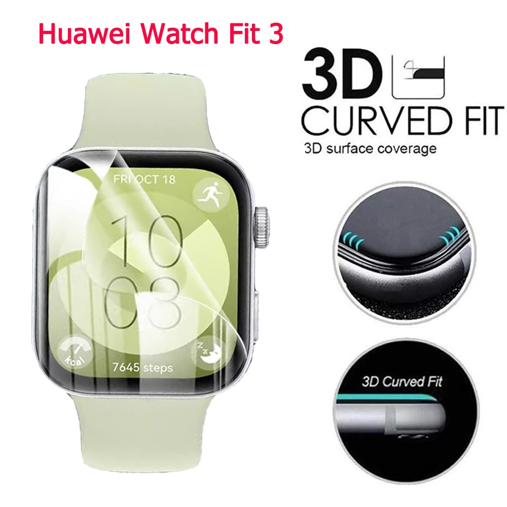 ฟิล์ม huawei watch fit 3 2 ฟิล์มกันรอย Huawei Watch Fit 3 3D Film TPU Film HD TPU Hydrogel Film