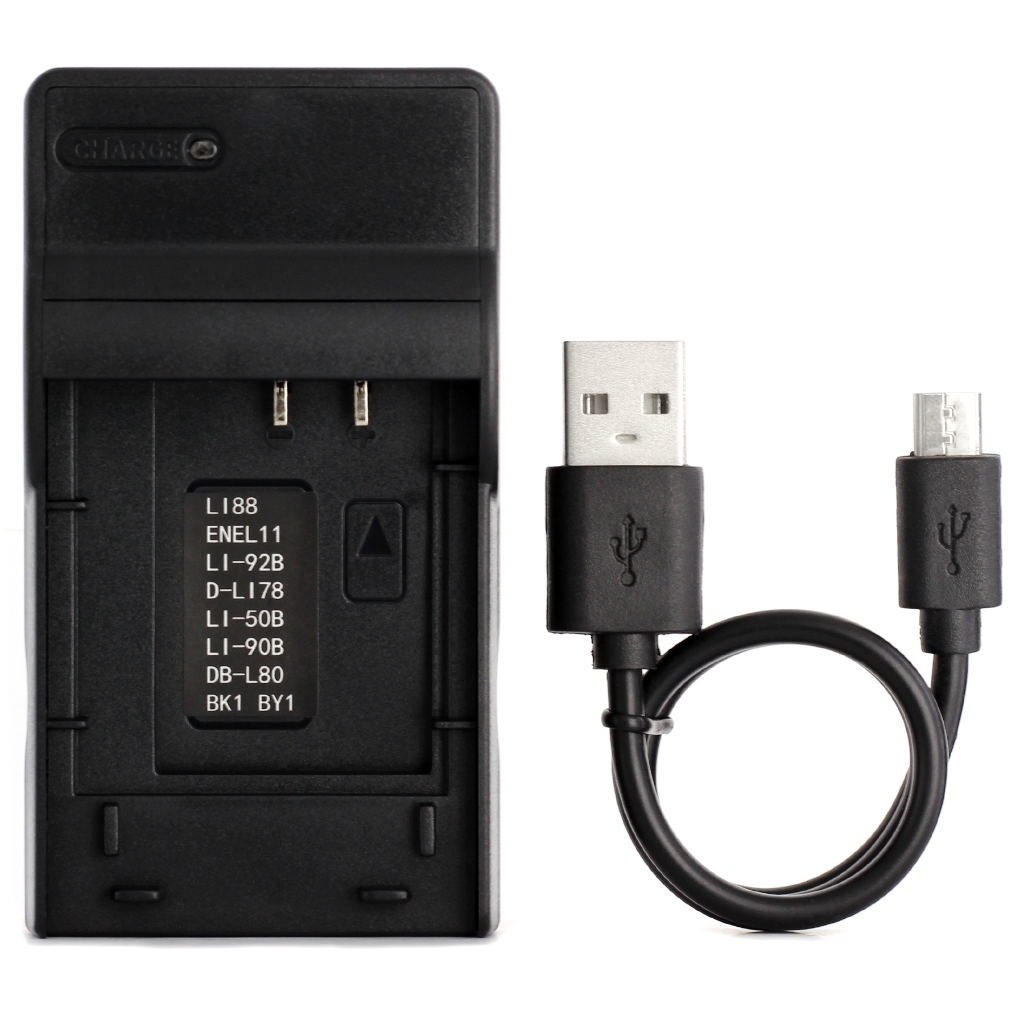 Norifon D-LI78 USB Charger สําหรับ Pentax Optio L50, Optio M50, Optio M60, Optio S1, Optio V20