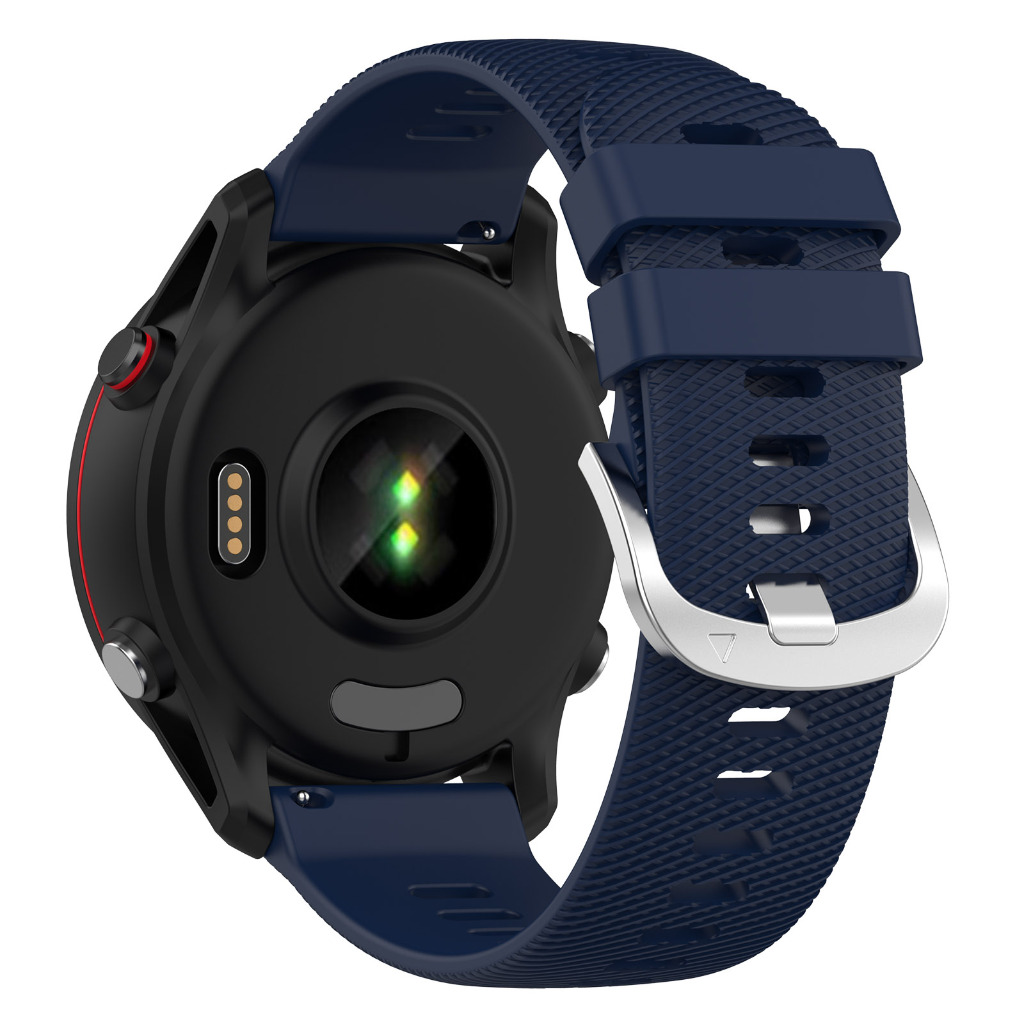 สําหรับ Garmin Forerunner 165 165 เพลง 645 245 158 55 Cross line รูปแบบสายนาฬิกาสําหรับสมาร ์ ทกีฬานาฬิกาซิลิโคนสีทึบเปลี ่ ยนสายรัดข ้ อมือ