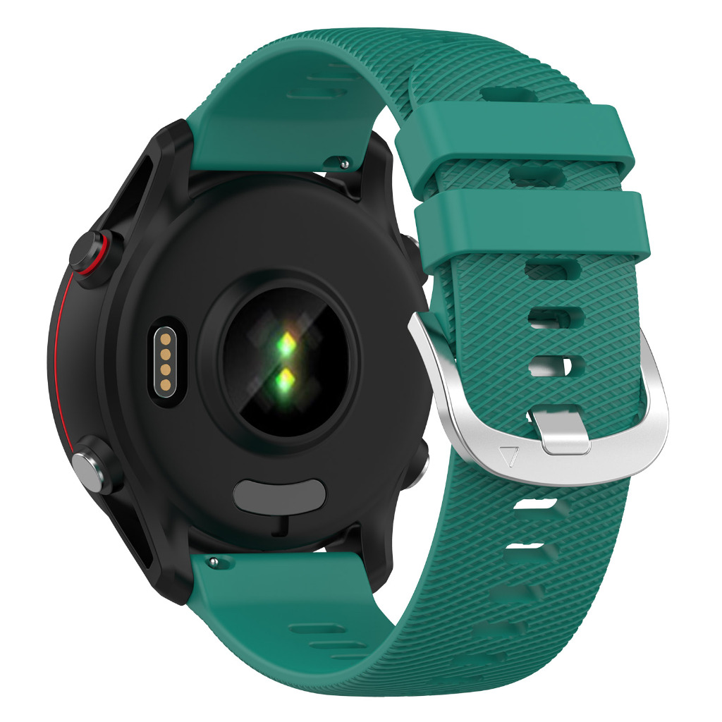 สําหรับ Garmin Forerunner 165 165 เพลง 645 245 158 55 Cross line รูปแบบสายนาฬิกาสําหรับสมาร ์ ทกีฬานาฬิกาซิลิโคนสีทึบเปลี ่ ยนสายรัดข ้ อมือ