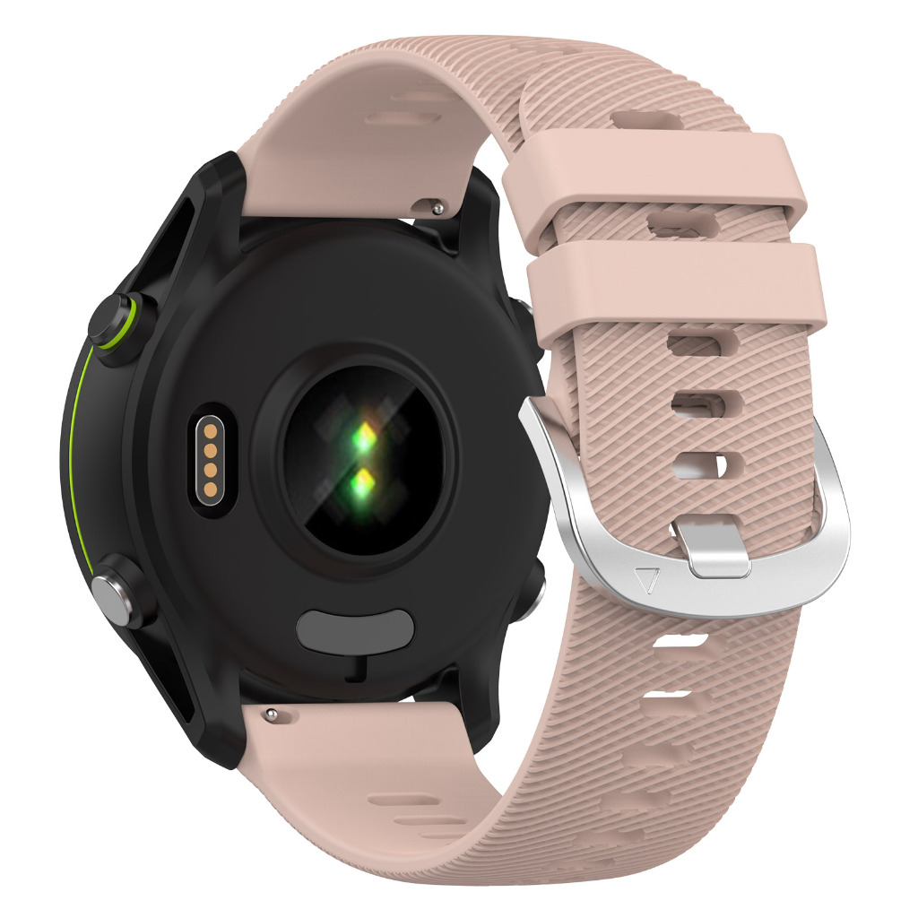 สําหรับ Garmin Forerunner 165 165 เพลง 645 245 158 55 Cross line รูปแบบสายนาฬิกาสําหรับสมาร ์ ทกีฬานาฬิกาซิลิโคนสีทึบเปลี ่ ยนสายรัดข ้ อมือ