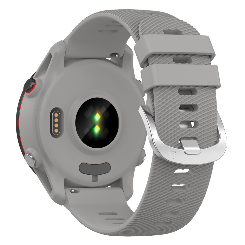 สําหรับ Garmin Forerunner 165 165 เพลง 645 245 158 55 Cross line รูปแบบสายนาฬิกาสําหรับสมาร ์ ทกีฬานาฬิกาซิลิโคนสีทึบเปลี ่ ยนสายรัดข ้ อมือ