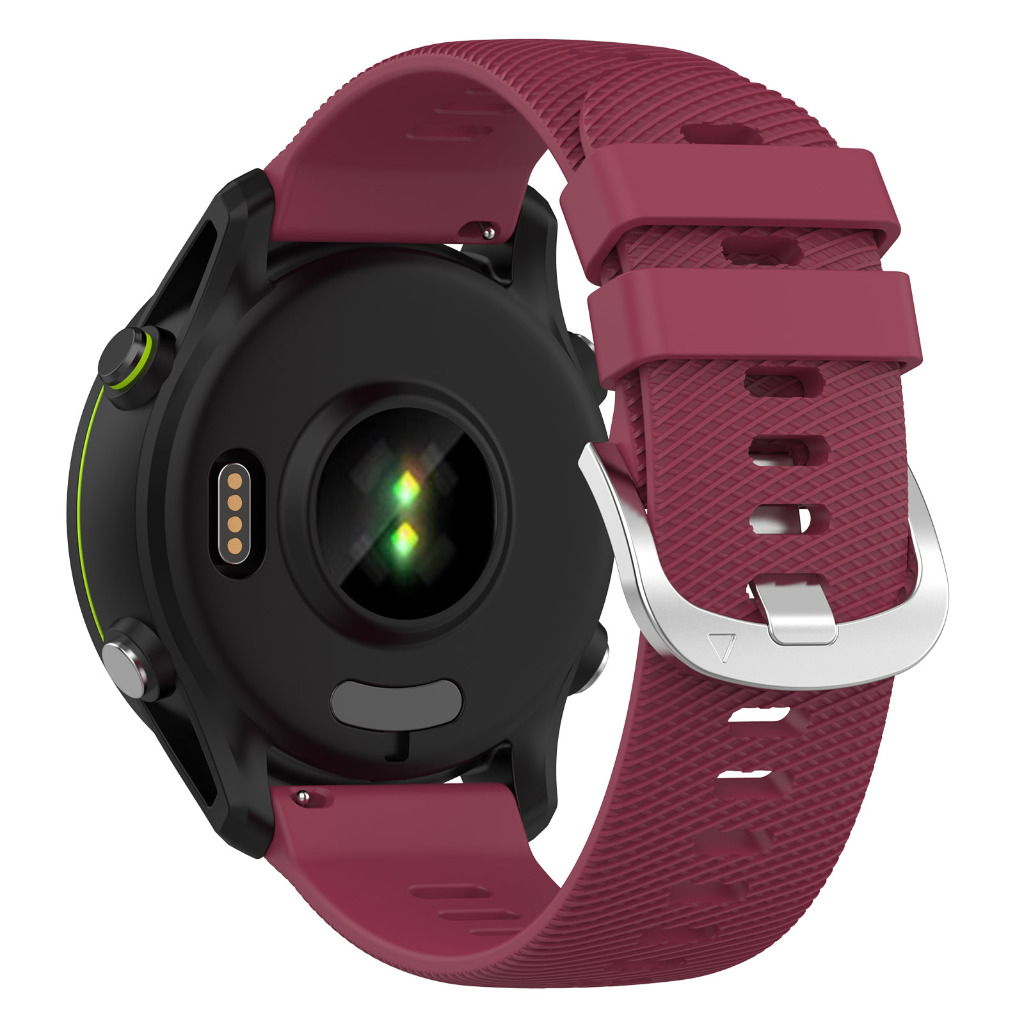 สําหรับ Garmin Forerunner 165 165 เพลง 645 245 158 55 Cross line รูปแบบสายนาฬิกาสําหรับสมาร ์ ทกีฬานาฬิกาซิลิโคนสีทึบเปลี ่ ยนสายรัดข ้ อมือ