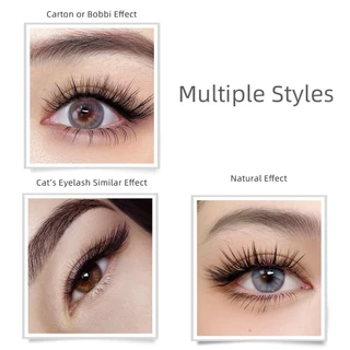 Nagaraku Ellipse Flat L LC LD N Shape Eyelash Extensions Matte สีดําสีเทาขนตาปลอม